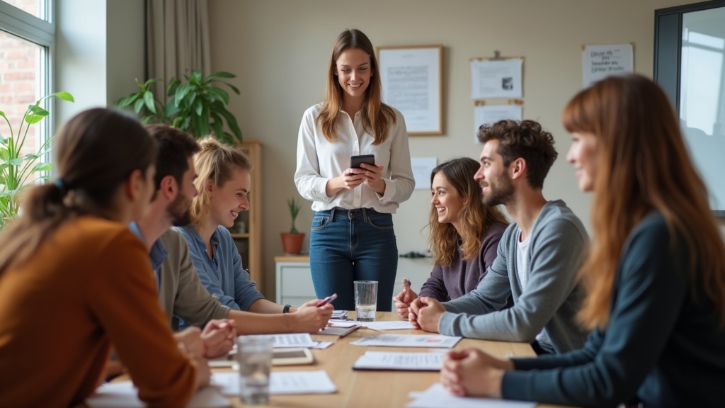 Medlingua classroom — instructor helping students