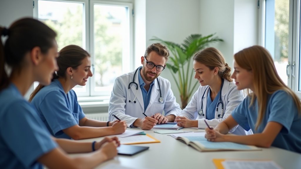 Students learning German at Medlingua